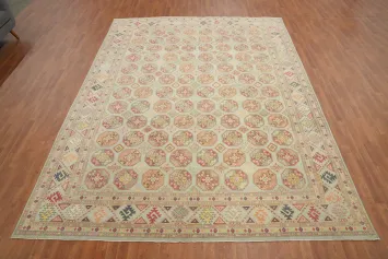 Geometric Kazak Vegetable Dye Area Rug 10x13