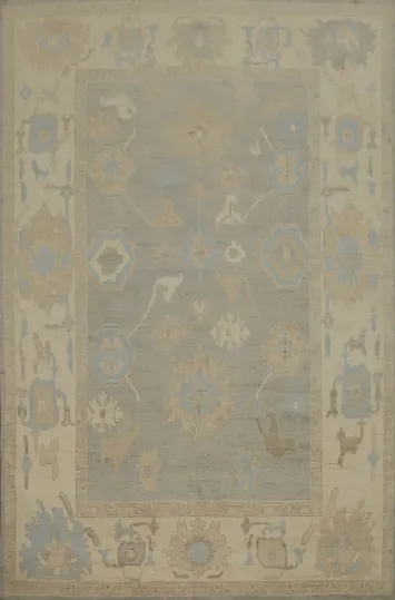 Vegetable Dye Oushak Handmade Area Rug 9x12