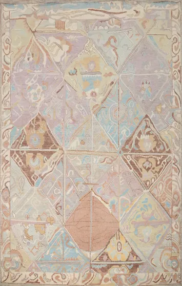 Vegetable Dye Oushak Handmade Large Area Rug 9x12