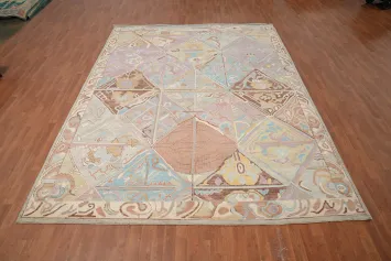 Vegetable Dye Oushak Handmade Large Area Rug 9x12