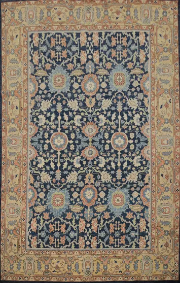 Navy Blue Oushak Vegetable Dye Area Rug 9x12