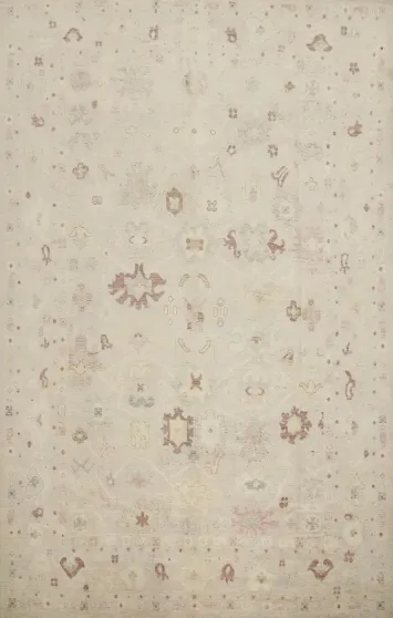 Vegetable Dye Oushak Oriental Large Rug 10x14