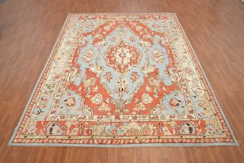 Vegetable Dye Oushak Handmade Large Area Rug 9x12