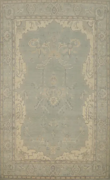 Vegetable Dye Oushak Handmade Large Area Rug 9x13