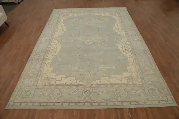 Vegetable Dye Oushak Handmade Large Area Rug 9x13