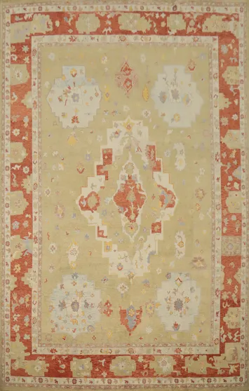 Vegetable Dye Oushak Oriental Large Rug 10x14