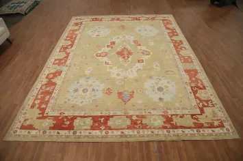Vegetable Dye Oushak Oriental Large Rug 10x14