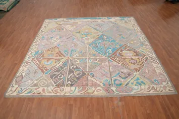 Vegetable Dye Oushak Square Wool Area Rug 10x10