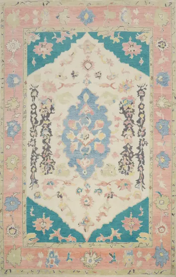 Vegetable Dye Oushak Oriental Large Rug 10x14