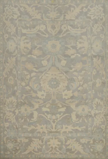 Handmade Gray Oushak Vegetable Dye Area Rug 8x10