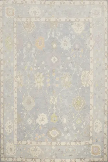 Vegetable Dye Wool Oushak Large Area Rug 9x12
