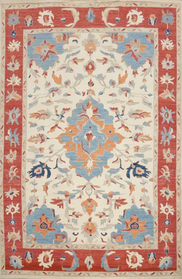 Vegetable Dye Oushak Large Area Rug 9x12