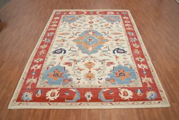 Vegetable Dye Oushak Large Area Rug 9x12