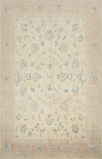 Floral Wool Kazak Vegetable Dye Area Rug 9x12