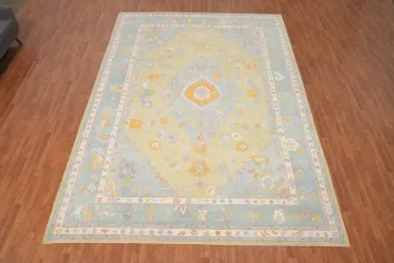 Vegetable Dye Oushak Oriental Large Rug 10x14