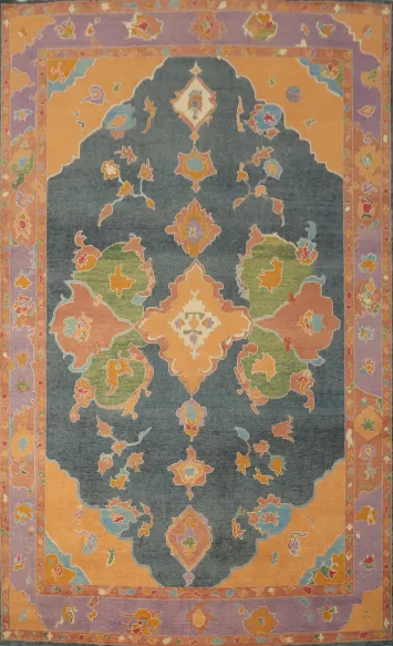 Vegetable Dye Oushak Handmade Large Area Rug 9x12