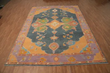 Vegetable Dye Oushak Handmade Large Area Rug 9x12