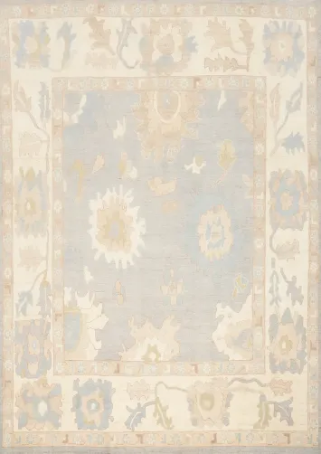 Vegetable Dye Oushak Wool Area Rug 8x10