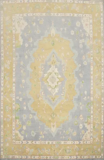 Vegetable Dye Oushak Large Wool Area Rug 9x12