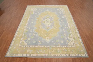 Vegetable Dye Oushak Large Wool Area Rug 9x12