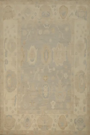 Vegetable Dye Oushak Handmade Area Rug 9x12