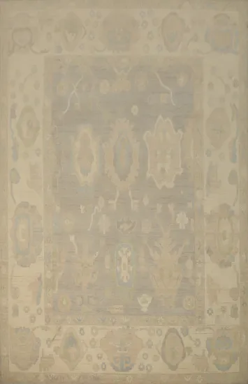 Vegetable Dye Oushak Handmade Area Rug 9x12