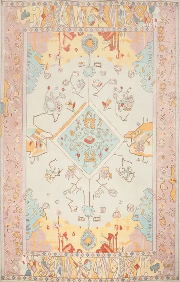 Handmade Oushak Vegetable Dye Area Rug 10x12