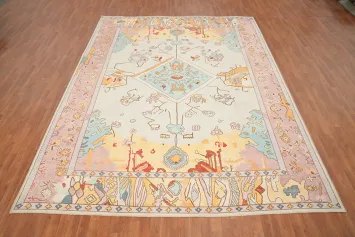 Handmade Oushak Vegetable Dye Area Rug 10x12