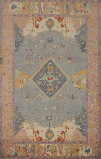 Vegetable Dye Oushak Handmade Area Rug 9x12