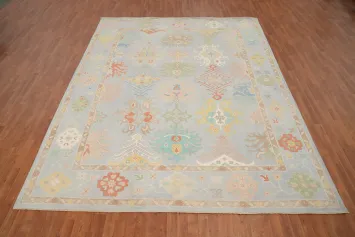Vegetable Dye Oushak Handmade Large Area Rug 9x12