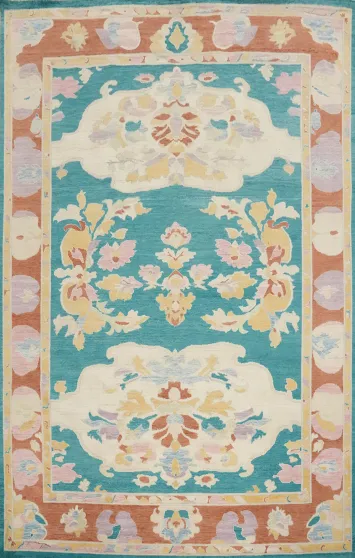 Vegetable Dye Wool Kazak Large Area Rug 10x12