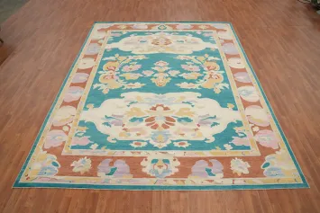 Vegetable Dye Wool Kazak Large Area Rug 10x12