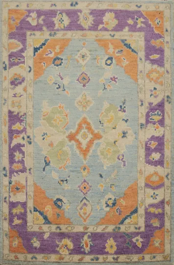 Vegetable Dye Oushak Oriental Rug 3x4