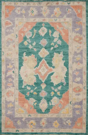 Vegetable Dye Oushak Handmade Rug 3x4