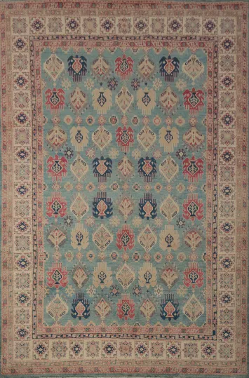 Vegetable Dye Kazak Large Area Rug 9x12