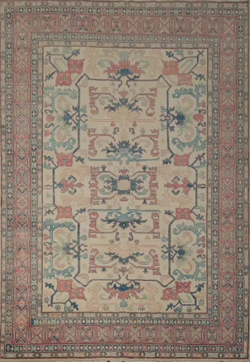 Vegetable Dye Kazak Handmade Wool Area Rug 9x11