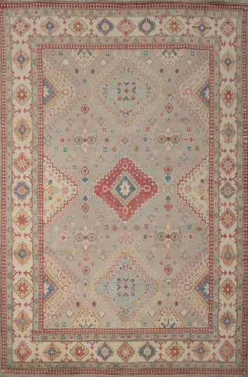 Vegetable Dye Kazak Large Area Rug 9x12
