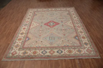 Vegetable Dye Kazak Large Area Rug 9x12