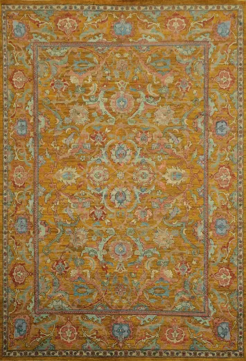 Vegetable Dye Ziegler Wool Large Area Rug 9x12