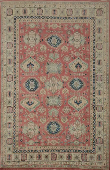 Vegetable Dye Kazak Oriental Area Rug 9x12