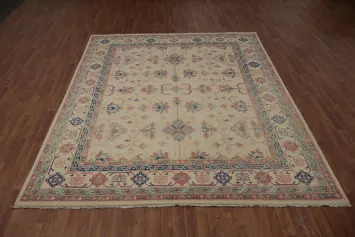 Handmade Wool Kazak Vegetable Dye Area Rug 8x10