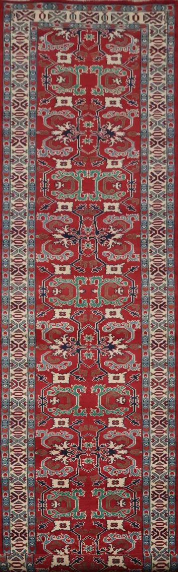 Vegetable Dye Heriz Serapi Wool Runner Rug 3x16