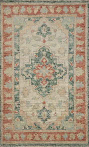 Vegetable Dye Oushak Oriental Rug 2x3