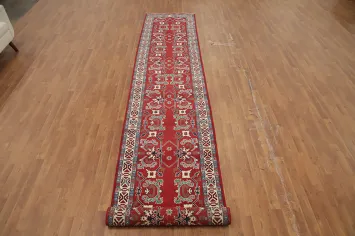 Vegetable Dye Heriz Serapi Oriental Runner Rug 3x16