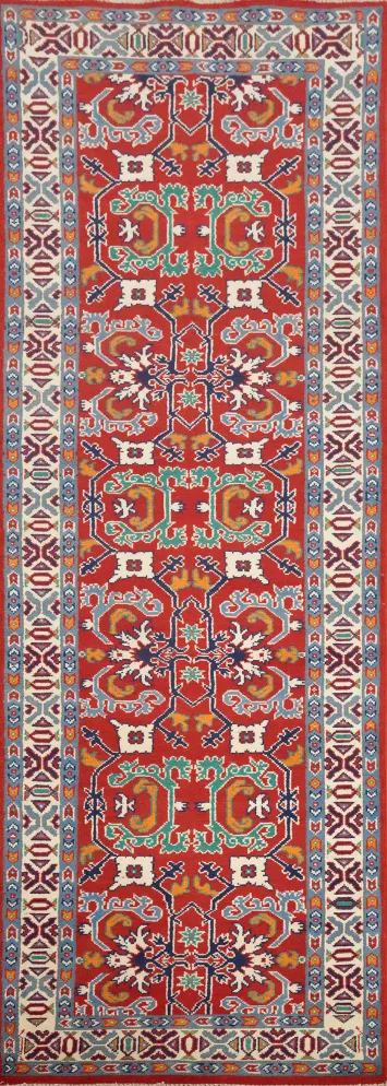 Vegetable Dye Heriz Serapi Oriental Runner Rug 3x9