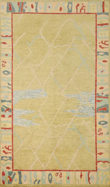 Handmade Wool Oushak Vegetable Dye Rug 4x7