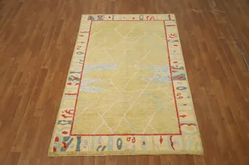 Handmade Wool Oushak Vegetable Dye Rug 4x7