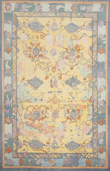 Vegetable Dye Oushak Oriental Large Rug 10x14