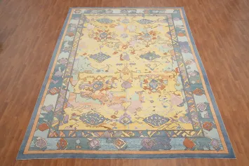 Vegetable Dye Oushak Oriental Large Rug 10x14