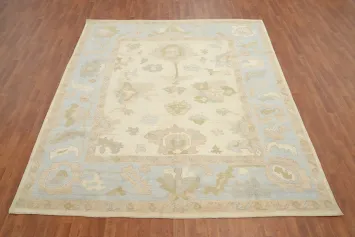 Vegetable Dye Oushak Handmade Wool Area Rug 8x10